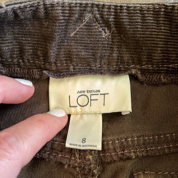 Ann Taylor Loft Brown corduroy Skirt - Picture 2 of 3